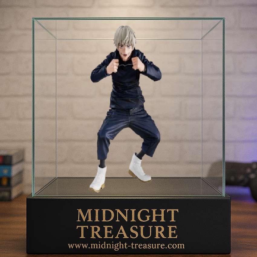 Figurine Jujutsu Kaisen – Toge Inumaki – 15 cm – Banpresto. Position de combat, tenue noire et expression concentrée. Un personnage discret mais redoutable à exposer.