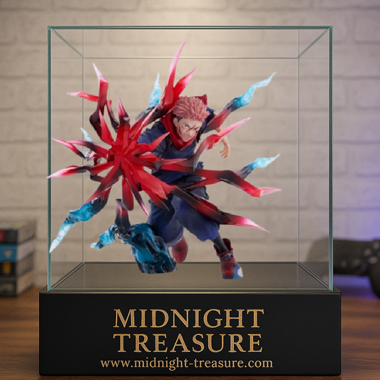 Figurine Jujutsu Kaisen – Yuji Itadori “Black Flash” – Luminasta – 16 cm – SEGA. Yuji en pleine attaque Black Flash avec effets rouges et bleus. Une figurine dynamique et impressionnante parfaite pour les fans de Jujutsu Kaisen.