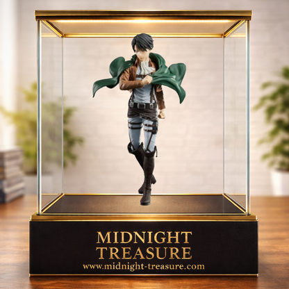 Figurine L'Attaque des Titans – Levi Ackerman – Grandista – 27 cm – Banpresto Bandai Spirits. Levi porte son uniforme du Bataillon d'Exploration avec sa célèbre cape verte flottant au vent et affiche son regard déterminé caractéristique. Une figurine détaillée parfaite pour les fans de L'Attaque des Titans.