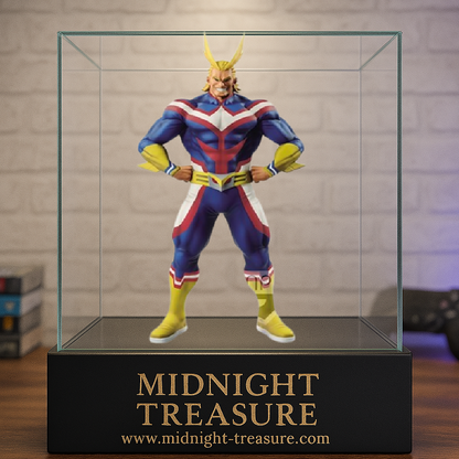 Figurine My Hero Academia – All Might – Age of Heroes – 20 cm – Banpresto. All Might debout, bras sur les hanches, en costume de héros. Une figurine imposante et fidèle pour les fans de MHA.

