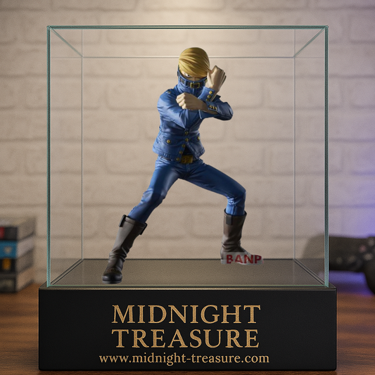 Figurine My Hero Academia – Best Jeanist – The Amazing Heroes – 15 cm – Banpresto. Best Jeanist en pose de combat, bras croisés, costume bleu détaillé. Une figurine incontournable pour les fans de MHA.

