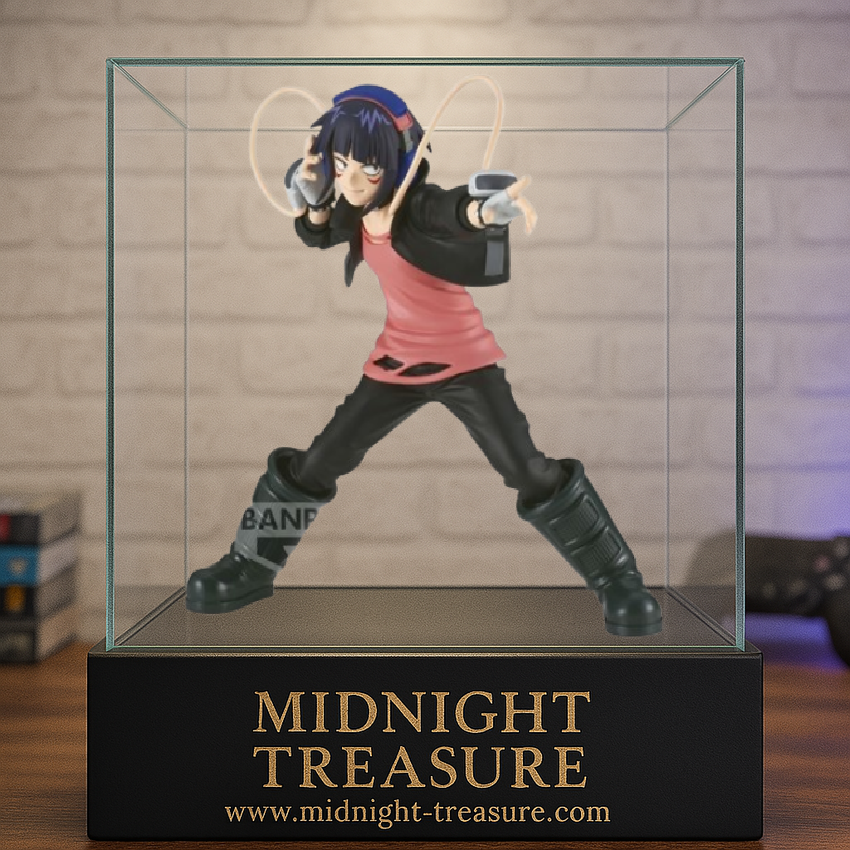Figurine My Hero Academia – Kyoka Jiro – Amazing Heroes Vol.28 – 13 cm – Banpresto. Kyoka en position de combat avec ses oreillettes déployées. Une figurine compacte et stylée pour les fans de MHA.