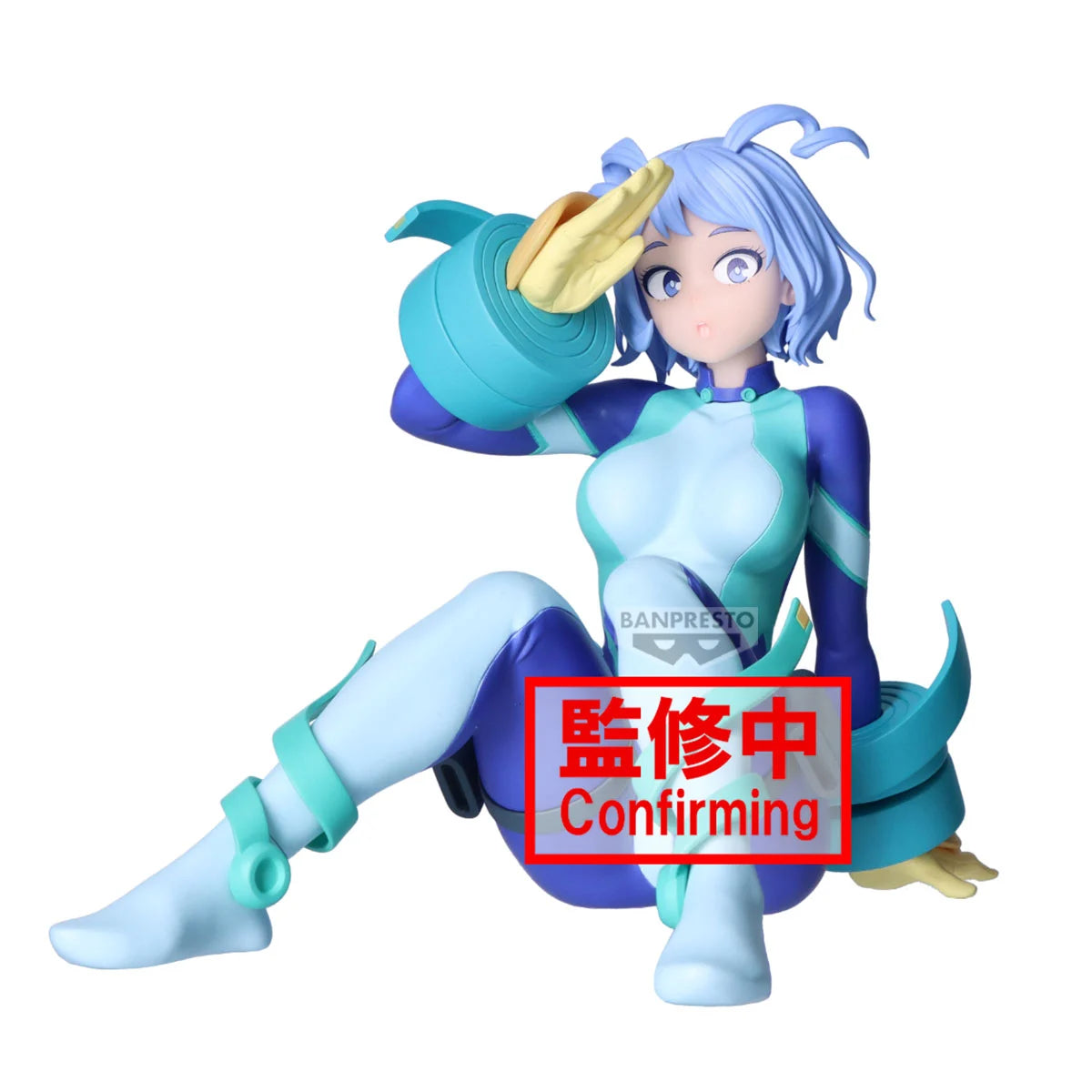 Figurine My Hero Academia – Nejire Hado – Glitter & Glamours – 13 cm – Banpresto. Nejire assise en tenue de héroïne, expression joyeuse et dynamique. Une figurine parfaite pour les fans de MHA.