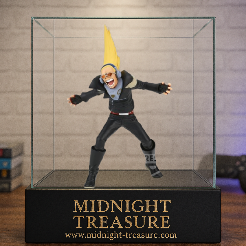 Figurine My Hero Academia – Present Mic – The Amazing Heroes Vol.23 – 15 cm – Banpresto. Le héros au cri surpuissant dans une pose dynamique, parfait pour les fans de MHA et de personnages hauts en couleur.