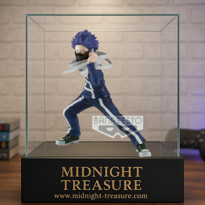 Figurine My Hero Academia – Hitoshi Shinso – Amazing Heroes Vol.18 – 16 cm – Banpresto. Shinso en pose de combat, équipé de son écharpe de capture. Une pièce incontournable pour les fans de MHA.