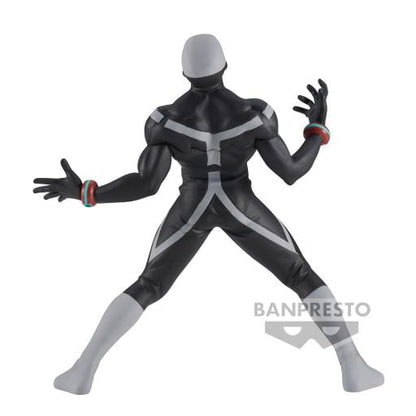 Figurine My Hero Academia – Twice – The Evil Villains – 15 cm – Banpresto. Twice en pose expressive, costume noir intégral et bracelets colorés. Une figurine fidèle et charismatique pour les fans de MHA.

