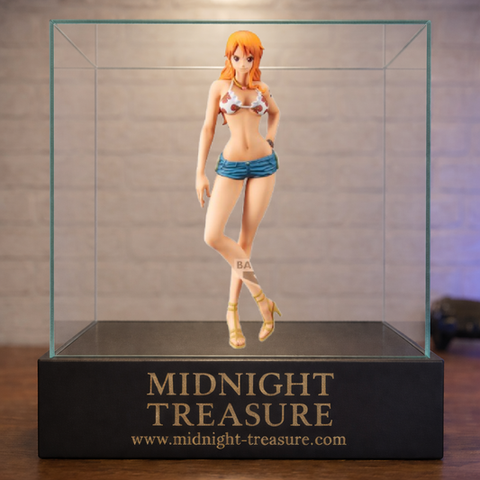 Figurine One Piece – Nami – Grandista Nero – 28 cm – Banpresto. Nami en tenue estivale, pose élégante et regard assuré. Une figurine de collection grand format pour tous les fans de One Piece.