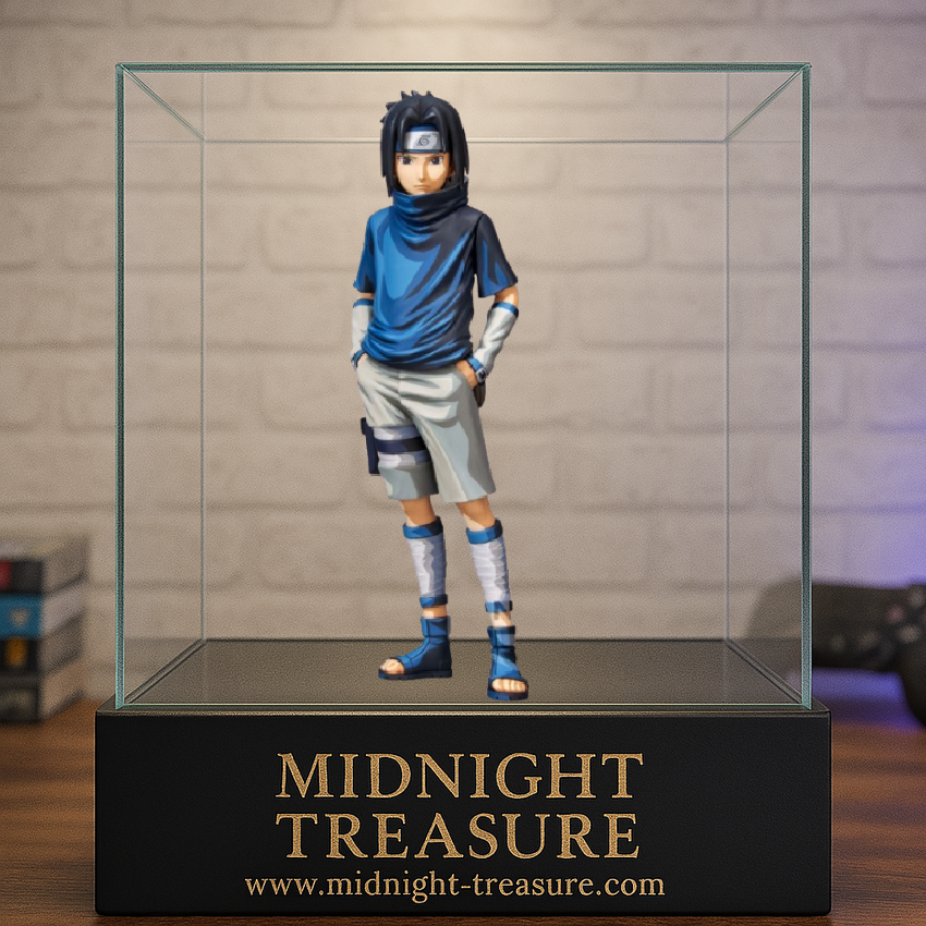 Figurine Naruto Shippuden – Sasuke Uchiha (Grandista Manga Dimensions) – 24 cm – Banpresto. Sasuke en pose charismatique, effet visuel 2D fidèle au manga. Une figurine premium et unique pour les fans de Naruto.