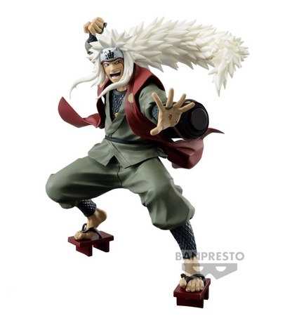 Figurine Naruto Shippuden - Jiraya, légendaire Sannin, en PVC/ABS de 15cm, avec posture dynamique et détails soignés