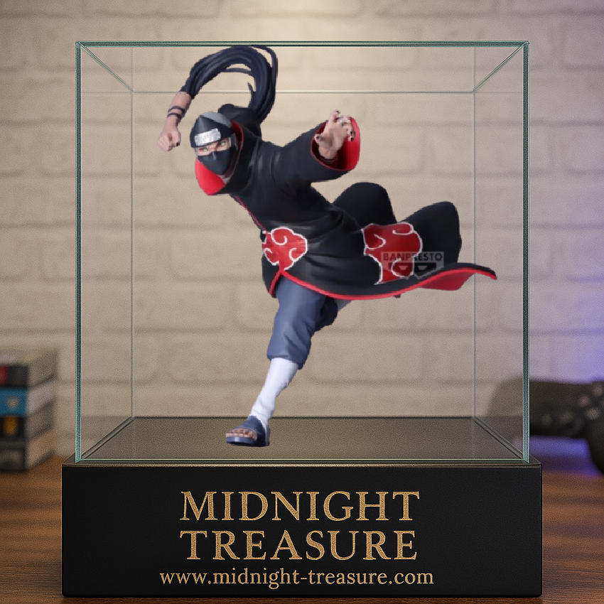 Figurine Naruto Shippuden – Kakuzu – Vibration Stars – 15 cm – Banpresto. Kakuzu en pleine attaque, manteau Akatsuki en mouvement. Une figurine dynamique parfaite pour les fans de Naruto.