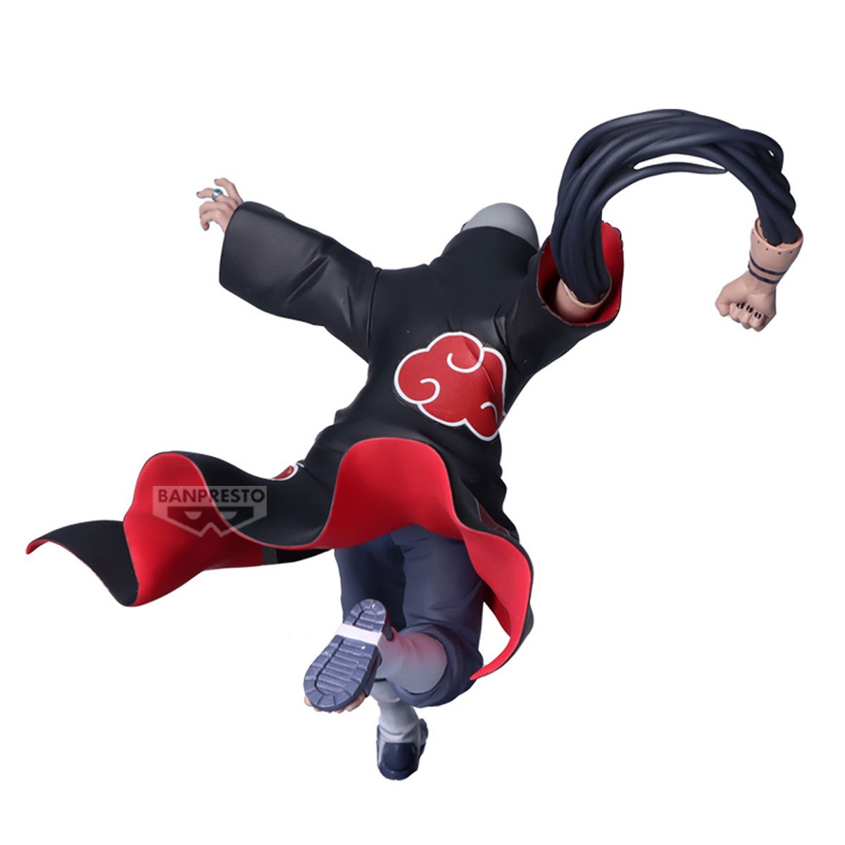 Figurine Naruto Shippuden – Kakuzu – Vibration Stars – 15 cm – Banpresto. Kakuzu en pleine attaque, manteau Akatsuki en mouvement. Une figurine dynamique parfaite pour les fans de Naruto.