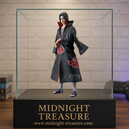 Figurine Naruto Shippuden – Uchiha Itachi – Grandista – 28 cm – Banpresto. Itachi en posture calme, vêtu de la cape Akatsuki. Une figurine détaillée parfaite pour les fans de Naruto.