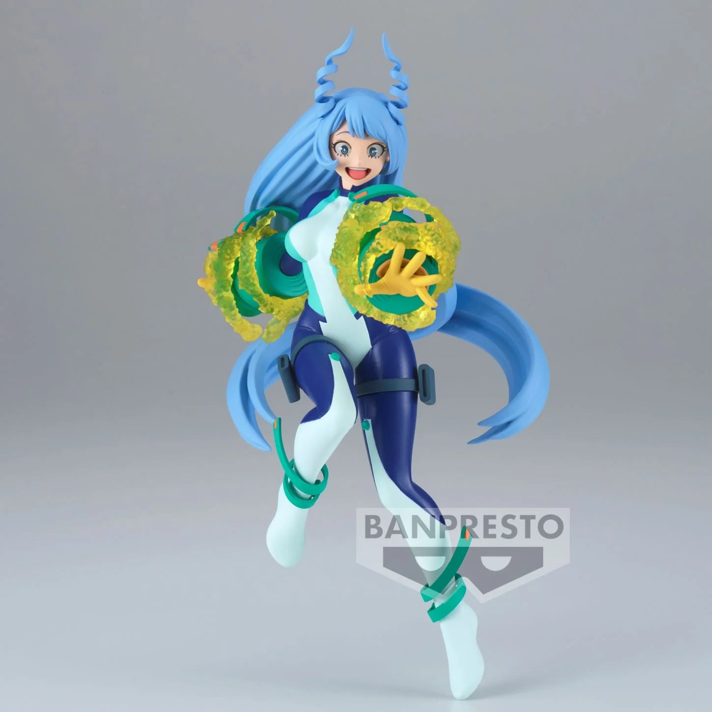 Figurine My Hero Academia – Nejire Hado – The Amazing Heroes – 17 cm – Banpresto. Nejire Hado en pleine activation de son Alter "Vagues de Choc", libérant des ondes d’énergie en spirale. Une figurine détaillée parfaite pour les fans de My Hero Academia