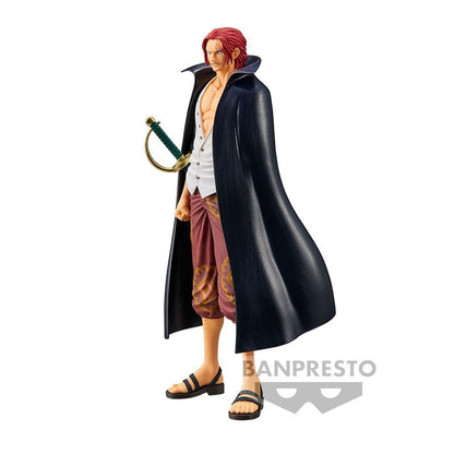 Figurine One Piece Film RED - Shanks, en PVC/ABS de 17 cm, avec son sabre Gryphon et son manteau noir.