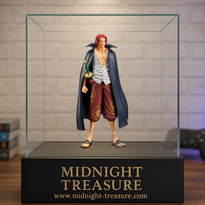 Figurine One Piece – Shanks (Film RED) – 17 cm – Banpresto. Shanks debout avec sa cape sombre et son sabre au côté. Une pièce incontournable pour les fans de One Piece.