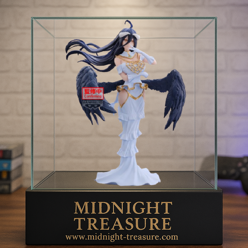 Figurine Overlord – Albedo – 20 cm – Banpresto. Albedo en robe blanche, ailes noires détaillées, expression douce. Une figurine élégante parfaite pour les fans d’Overlord.