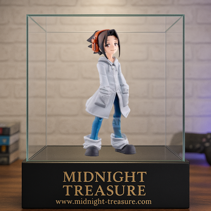 Figurine Shaman King – Yoh Asakura – 14 cm – Banpresto. Yoh avec son casque orange et manteau blanc, debout avec une pose détendue. Une figurine fidèle et détaillée parfaite pour les fans de Shaman King.
