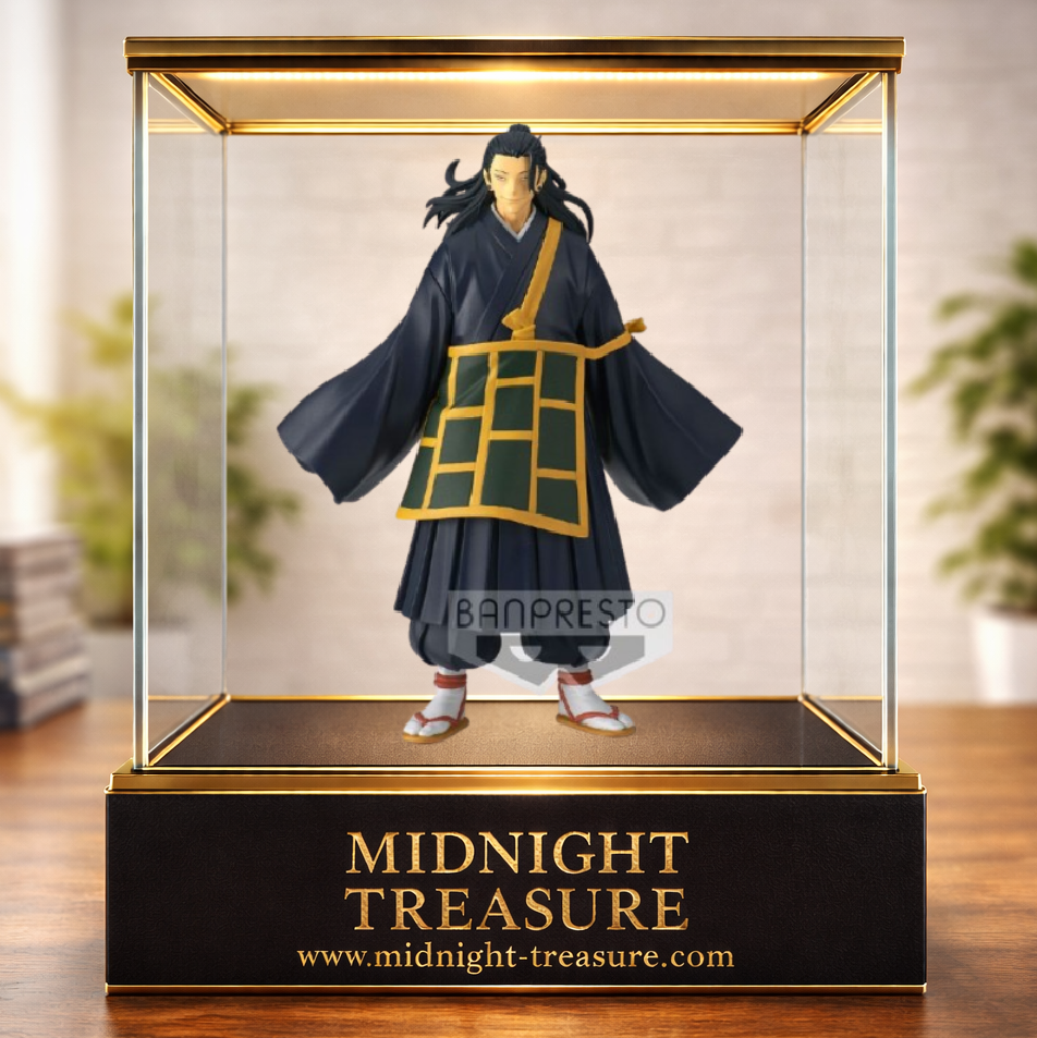 Figurine Jujutsu Kaisen 0 – Suguru Geto – Jukon No Kata – 17 cm – Banpresto. Suguru Geto apparaît dans sa tenue traditionnelle noire avec sa longue chevelure flottante et son expression caractéristique du film Jujutsu Kaisen 0. Une figurine détaillée parfaite pour les fans de Jujutsu Kaisen.
