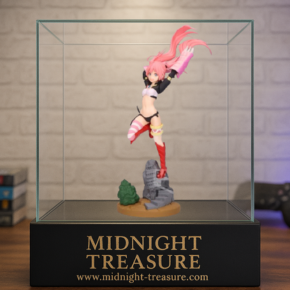 Figurine That Time I Got Reincarnated as a Slime – Milim Nava – 18 cm – Banpresto. Milim en plein saut, cheveux roses, pose dynamique. Une figurine fidèle et explosive pour les fans de Tensura.

