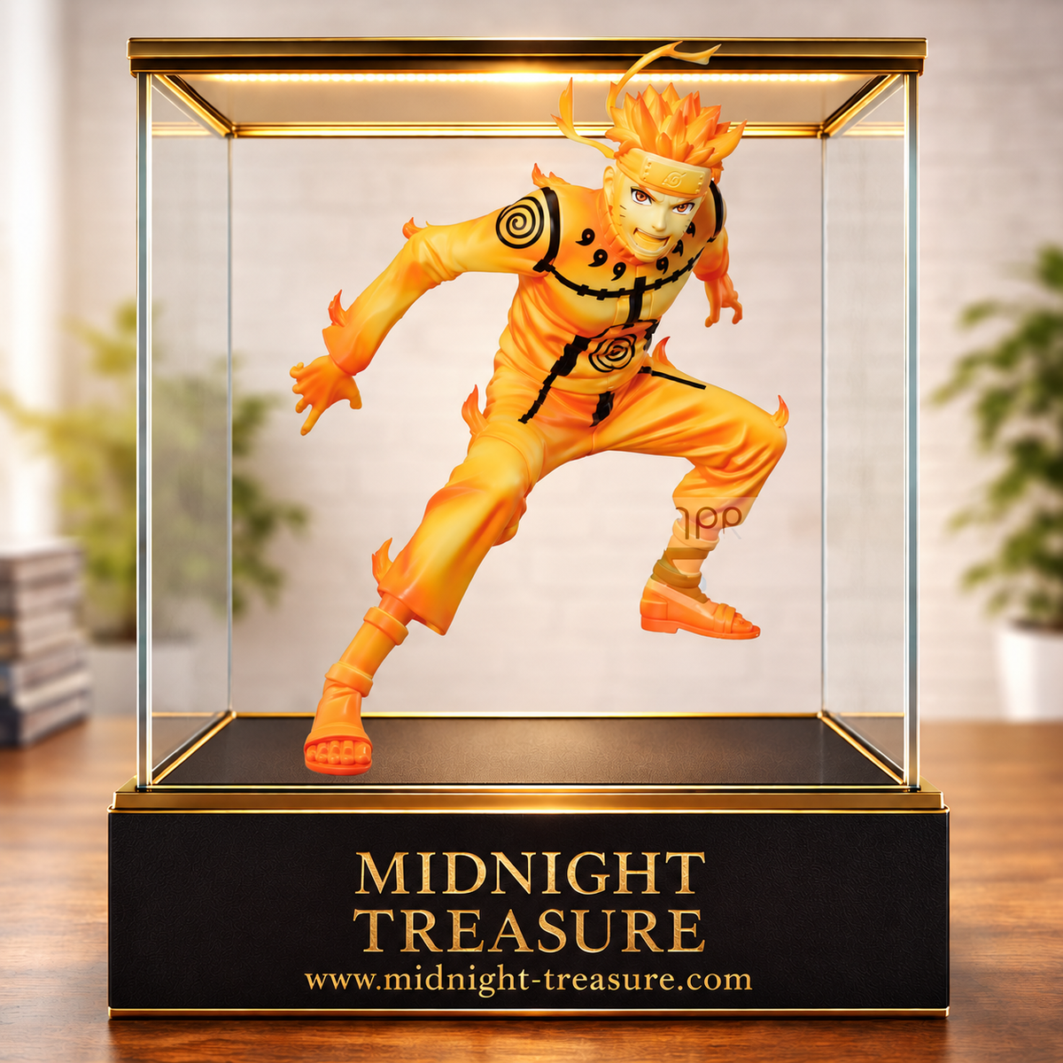Figurine Naruto Shippuden – Uzumaki Naruto – Vibration Stars – 15 cm – Banpresto Bandai Spirits. Naruto apparaît en Mode Chakra de Kyûbi dans une posture de combat dynamique entourée d'effets de chakra flamboyants. Une figurine détaillée parfaite pour les fans de Naruto Shippuden.