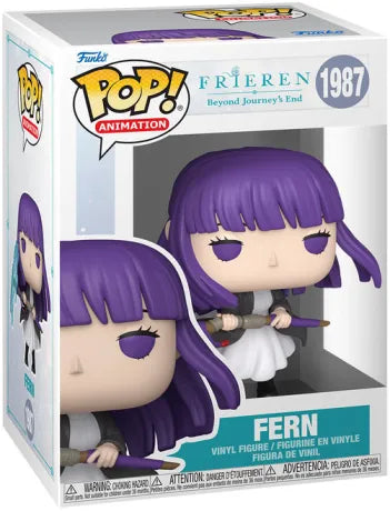 Funko Pop! Frieren: Beyond Journey’s End – Fern (N°1987). Figurine de la jeune mage tenant son bâton et son bouclier magique, fidèle à l’anime.