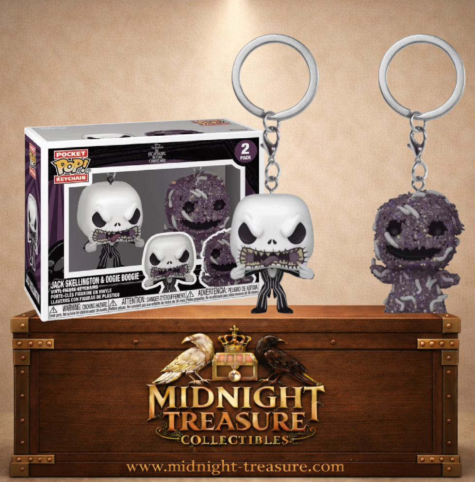 Funko Pocket Pop! Keychain Jack Skellington & Oogie Boogie 2-Pack de The Nightmare Before Christmas.