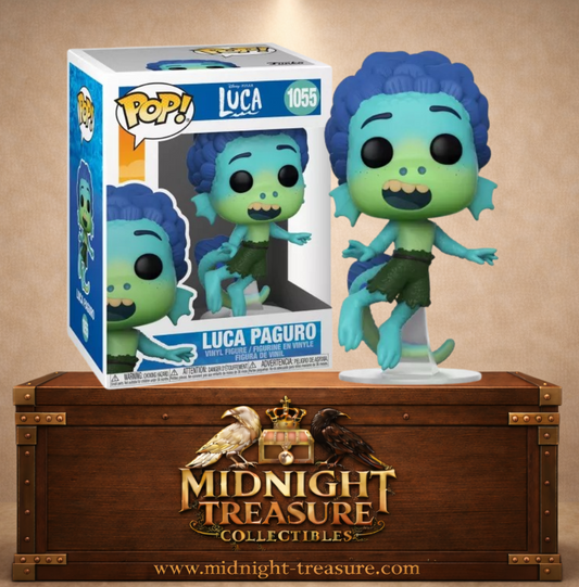 Funko Pop! Disney N°1055 – Luca Paguro forme monstre marin Pixar.