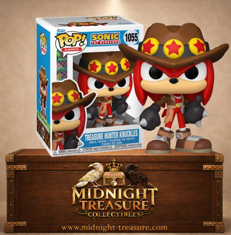 Funko Pop! Games N°1055 – Knuckles chasseur de trésors Sonic avec chapeau cowboy.