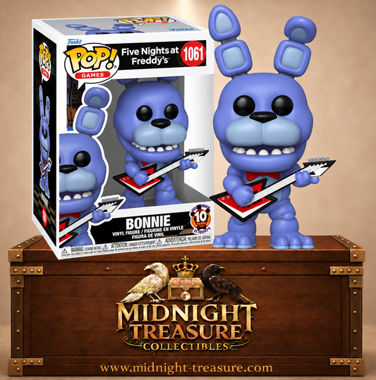 🐰🎸 Funko Pop! Games N°1061 – Bonnie with Guitar (Bonnie avec guitare) – 10th Anniversary (10e anniversaire) – Five Nights at Freddy’s 🎸🐰