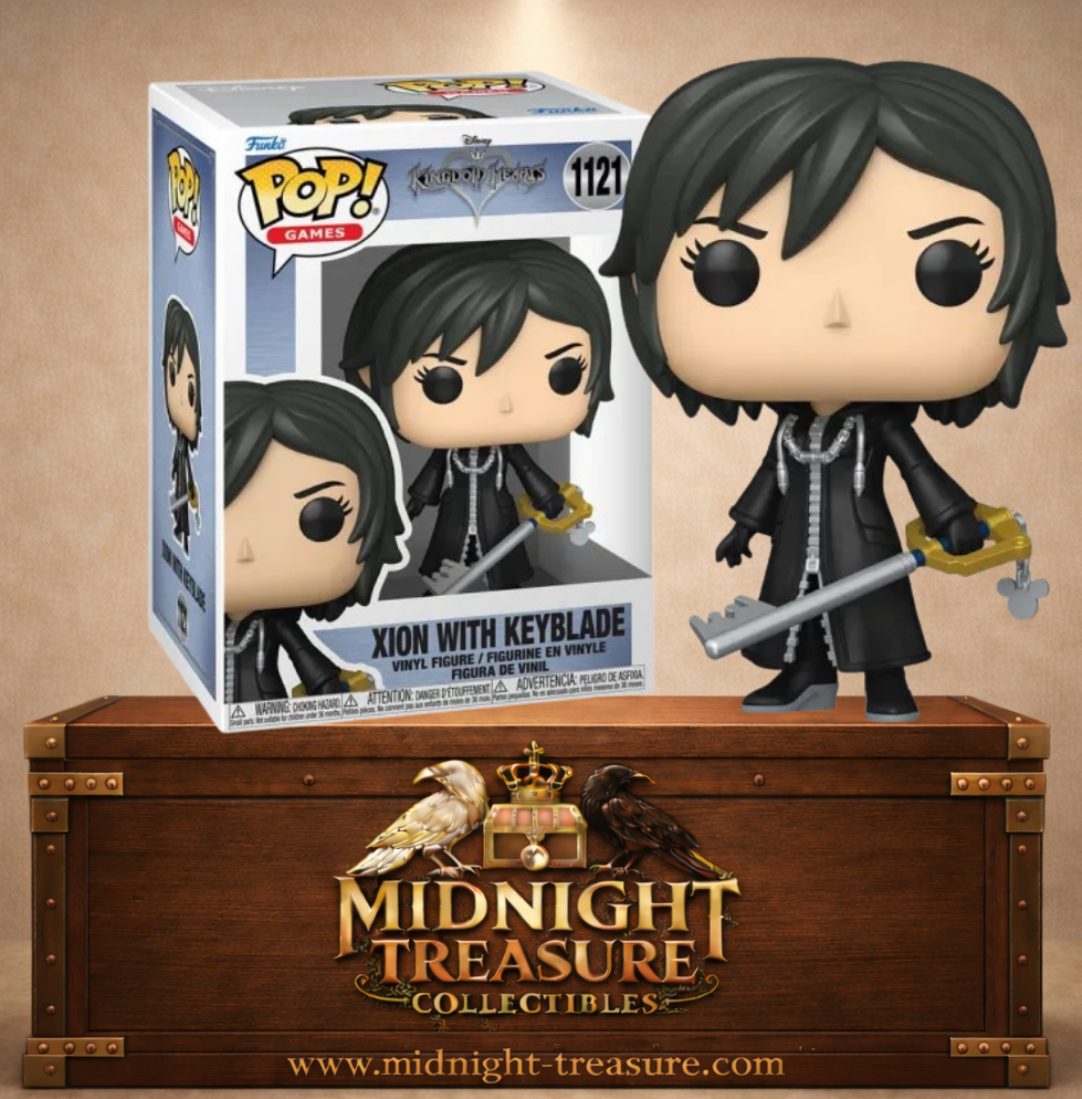 Funko Pop! Kingdom Hearts N°1121 – Xion avec Keyblade portant le manteau noir de l’Organisation XIII.