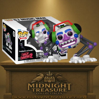 Funko Pop! Five Nights at Freddy’s Help Wanted 2 – DJ Music Man (N°1131). Figurine représentant DJ Music Man dans sa forme arachnéenne mécanique, fidèle au jeu FNAF.
