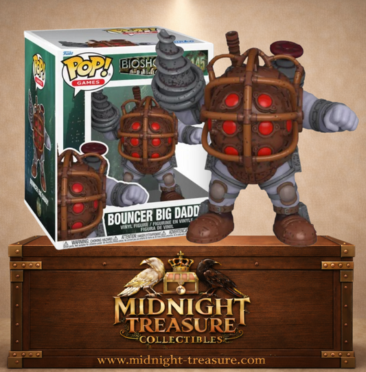 Funko Pop! Games N°1145 – Bouncer Big Daddy – BioShock. Figurine 6 inch avec foreuse et casque lumineux.