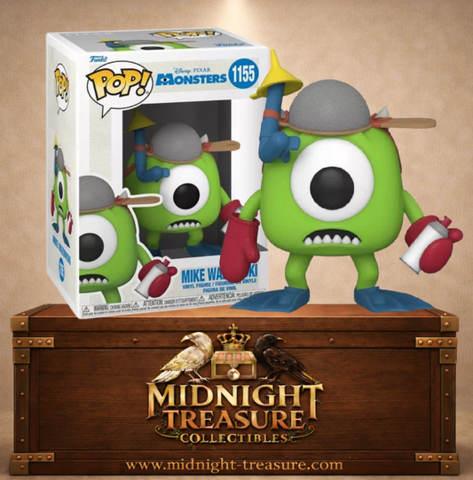 Funko Pop! Disney Pixar N°1155 – Mike Wazowski (Bob Razowski) avec gants de cuisine, passoire et équipement de protection improvisé dans Monsters, Inc. (Monstres & Cie).