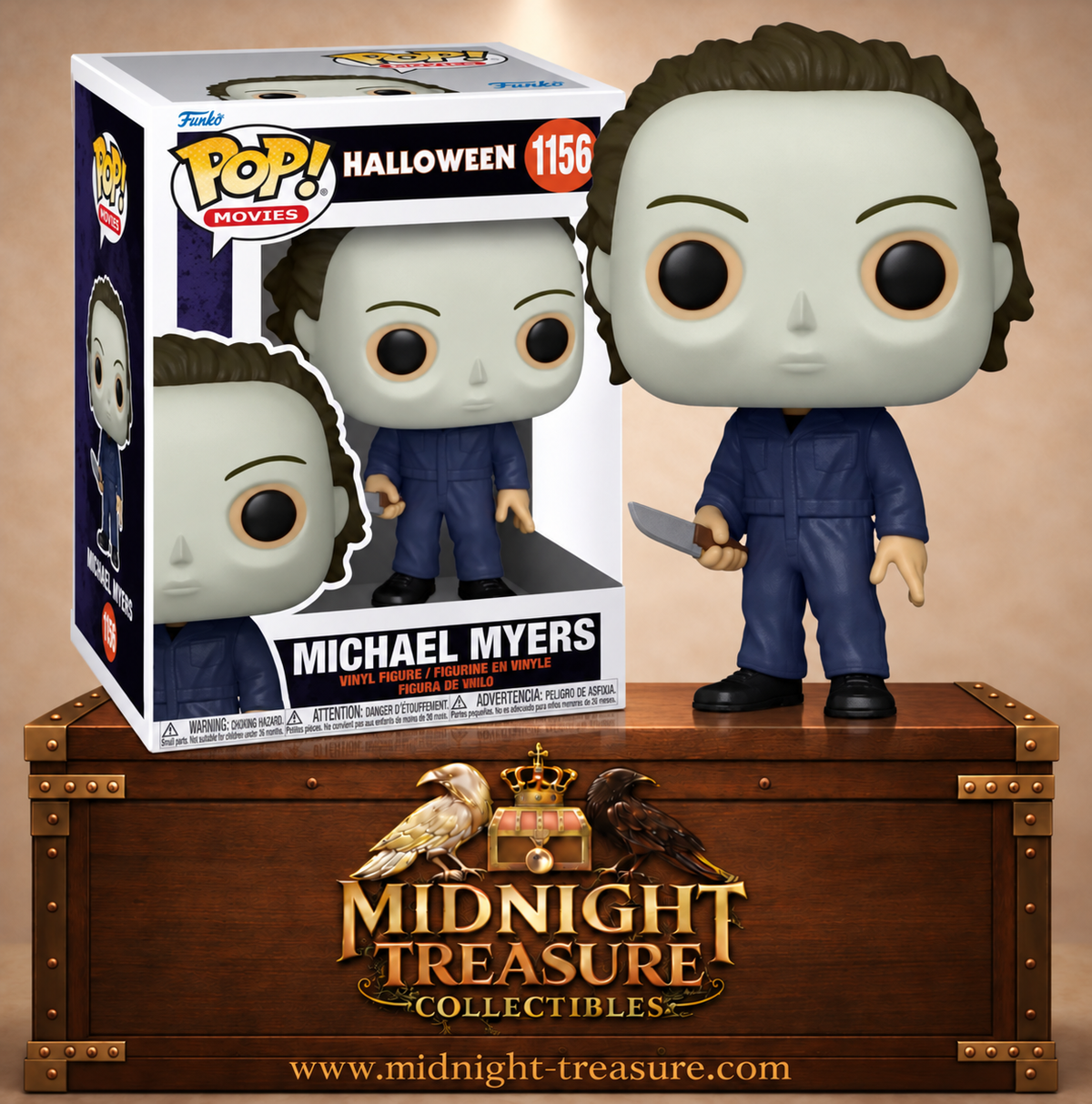 Funko Pop! Movies N°1156 Michael Myers avec son masque blanc et son couteau – Halloween