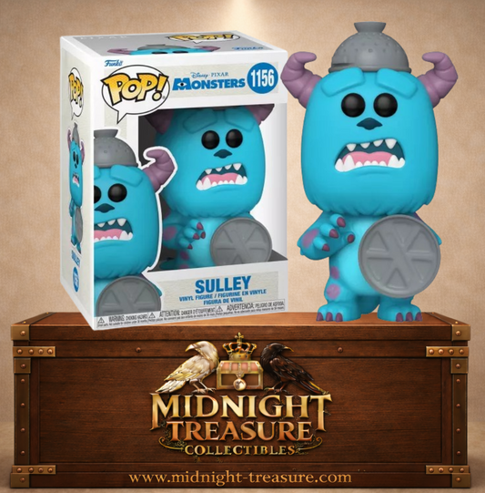 Funko Pop! Monstres & Cie N°1156 – Sulli avec casque improvisé et bouclier inspiré de Monsters Inc.