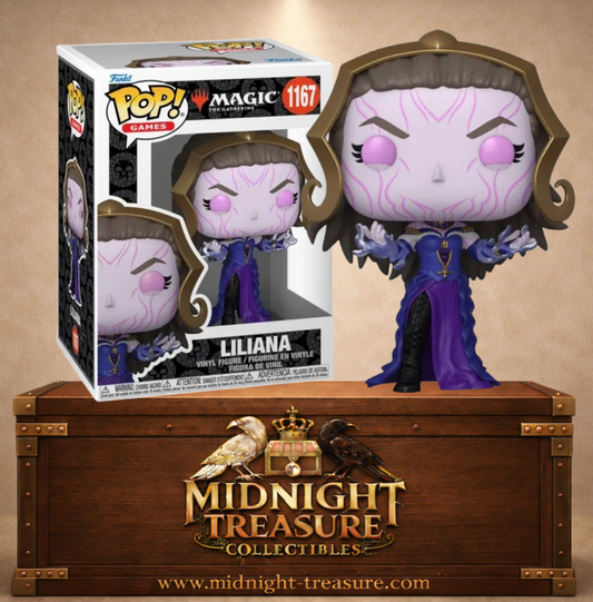 Funko Pop! Games N°1167 – Liliana – Magic The Gathering. Figurine Liliana Vess utilisant la magie nécromantique.