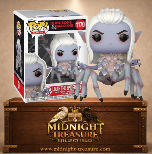 Funko Pop! Dungeons & Dragons N°1170 – Lolth Reine Araignée avec corps d’araignée et torse d’elfe noir. Une figurine fidèle parfaite pour les fans de D&D.