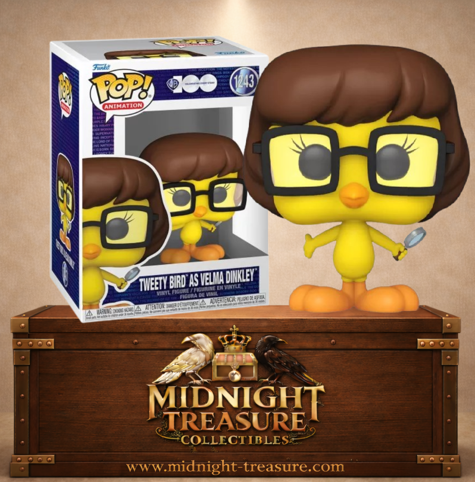 Funko Pop! Warner Bros. 100th Anniversary N°1243 – Titi déguisé en Vera Dinkley avec lunettes et loupe.