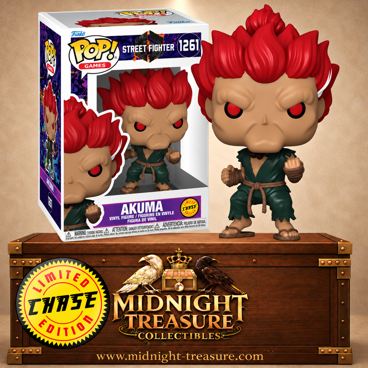 🔥👹 Funko Pop! Games N°1261 – Akuma [Chase] – Street Fighter 👹🔥