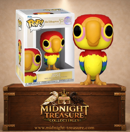 Funko Pop! Disney N°1308 José, perroquet coloré de l’Enchanted Tiki Room, édition 50e anniversaire de Walt Disney World.