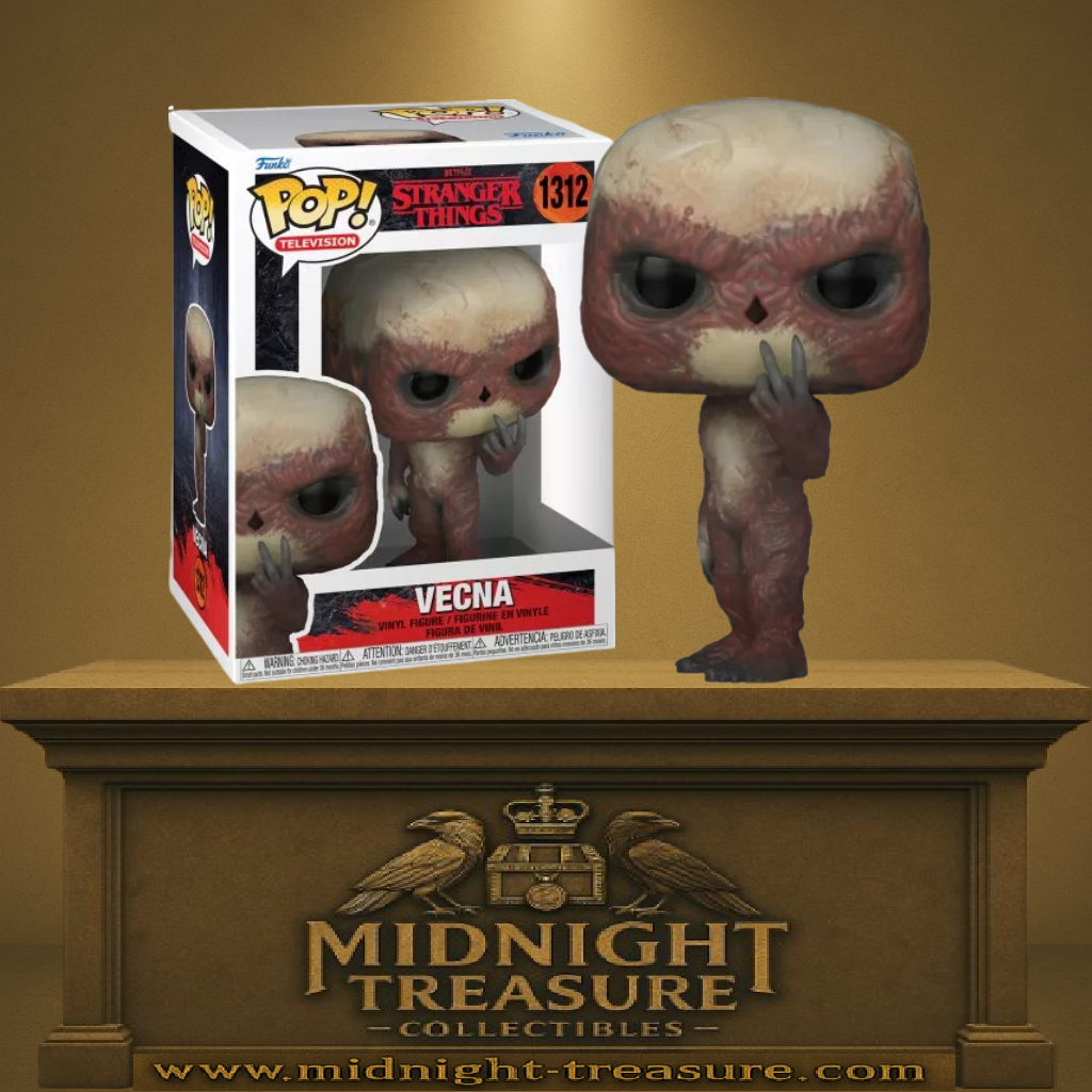 Funko Pop! Stranger Things – Vecna (N°1312). Figurine inspirée de la saison 4, avec détails organiques et posture inquiétante.