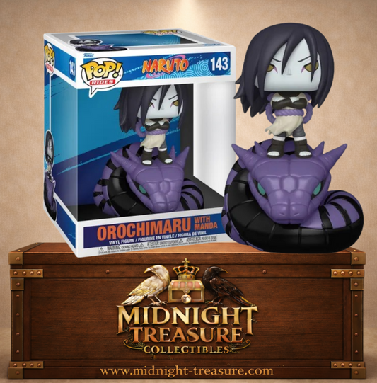 Funko Pop! Rides N°143 – Orochimaru avec Manda Naruto combat invocations Tsunade Jiraiya.