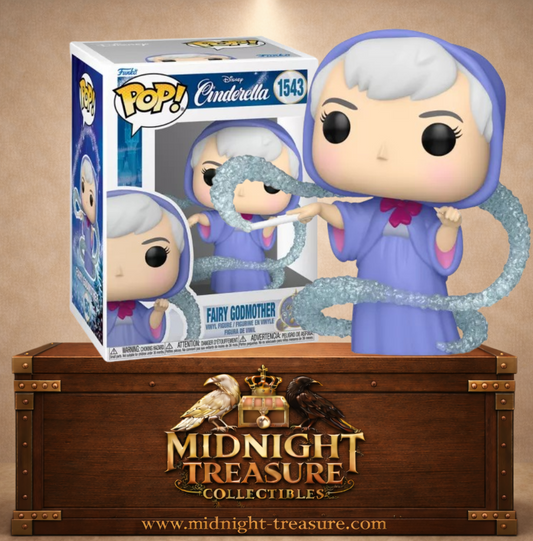 Funko Pop! Disney N°1543 – Marraine la Bonne Fée – Cendrillon. Figurine avec baguette magique et effets scintillants.