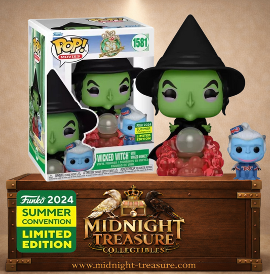 Funko Pop! Le Magicien d’Oz N°1581 – Méchante Sorcière de l’Ouest avec Singe Ailé édition limitée SDCC Summer Convention 2024.