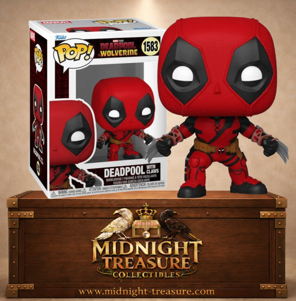 Funko Pop! Marvel N°1583 – Deadpool with Claws équipé des griffes de Wolverine, inspiré de Deadpool & Wolverine.