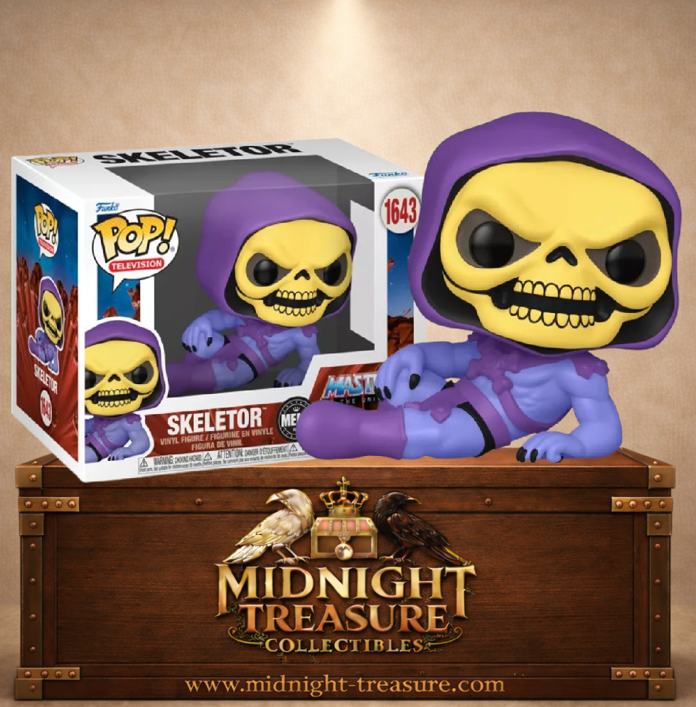 Funko Pop! Television N°1643 – Skeletor Meme Masters of the Universe allongé.