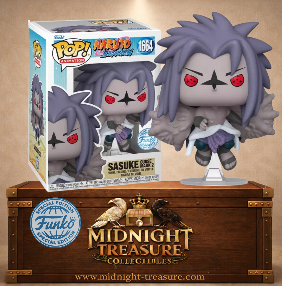 Funko Pop! Animation N°1664 – Sasuke with Curse Mark 2 – Naruto Shippuden. Sasuke transformé avec ailes démoniaques et yeux rouges activés.