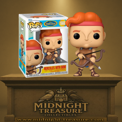Funko Pop! Disney – Hercules with Bow (Hercule avec arc) (N°1666). Héros Disney en tenue d’entraînement tenant un arc et une flèche, issu du film Hercules.