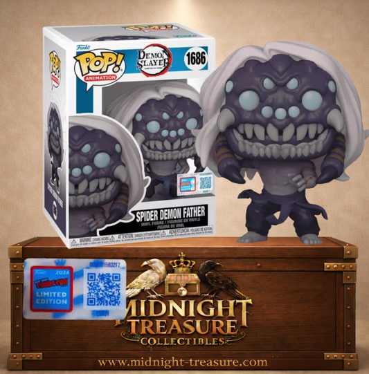 Funko Pop! Demon Slayer N°1686 – Père Démon Araignée édition limitée NYCC 2024 avec énorme visage monstrueux et griffes démoniaques.