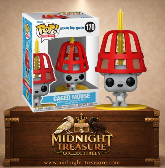 Funko Pop! Retro Toys N°170 – Souris en cage inspirée du jeu Piège à Souris avec grande cage rouge. Une figurine fidèle parfaite pour les fans de jeux rétro.